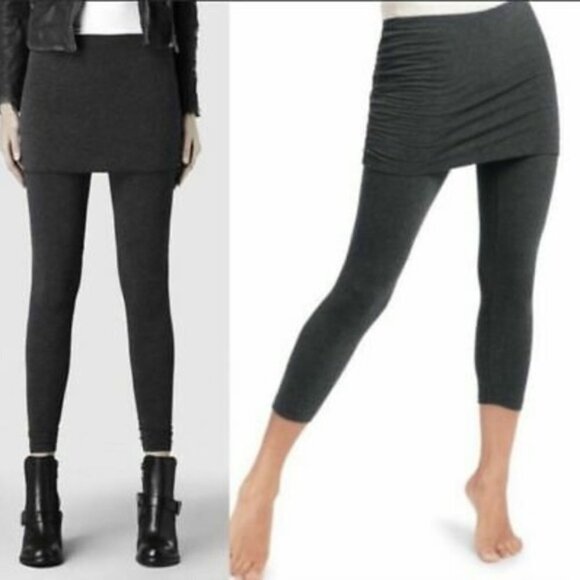 CABI M'Leggings 3210 Skirted Legging Modest Space Dye Grey Layered Stretch Comfy - Picture 1 of 8